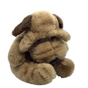 Vtg 1986 Plush Puppy Sharpei Stuffed Animal Raffoler 9” Wrinkles Made In Korea